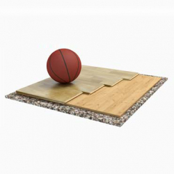 Спортивный паркет для баскетбола TRENTO SOLID, сертифицирован FIBA